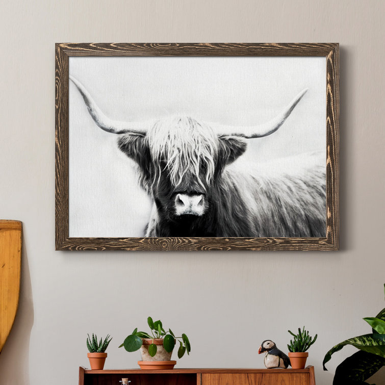 Union Rustic Highland Longhorn - Floater Frame Photograph Print on
